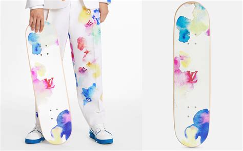 watercolor pattern skateboard